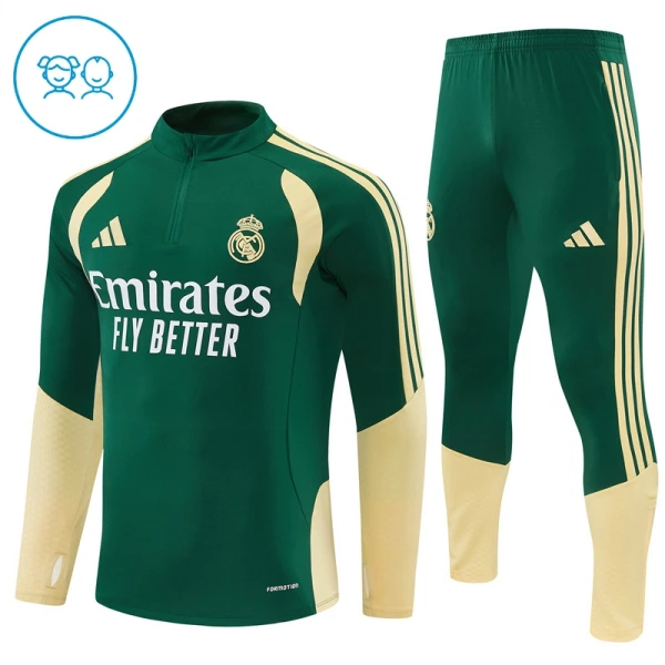 Real Madrid Trænings sweatshirt sæt Børn 26/27 Grøn