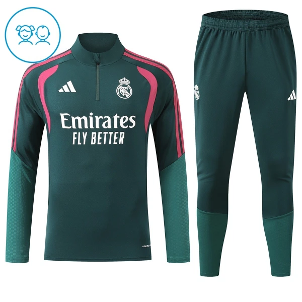 Real Madrid Trænings sweatshirt sæt Børn 26/27 Grøn
