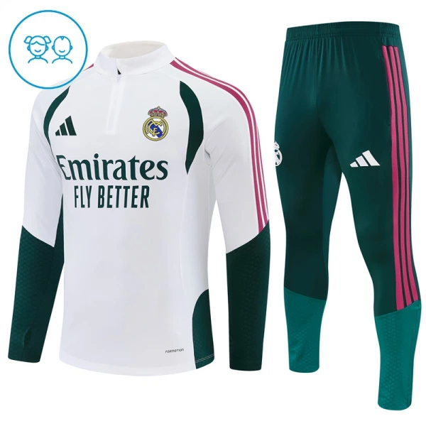 Real Madrid Trænings sweatshirt sæt Børn 26/27 Hvid Real Madrid Trænings sweatshirt sæt Børn 26/27 Hvid