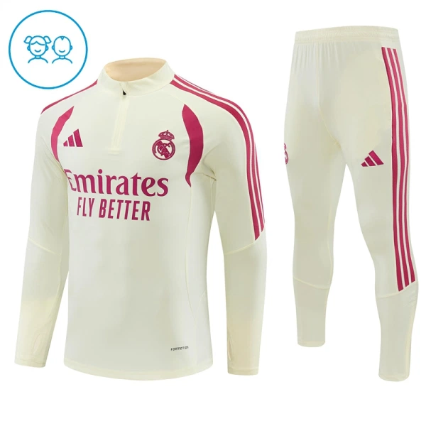 Real Madrid Trænings sweatshirt sæt Børn 26/27 Hvid Real Madrid Trænings sweatshirt sæt Børn 26/27 Hvid