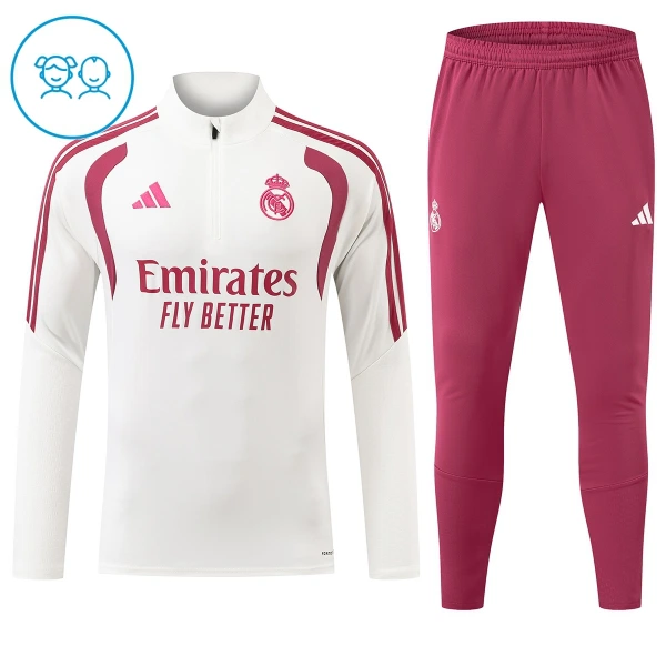 Real Madrid Trænings sweatshirt sæt Børn 26/27 Hvid