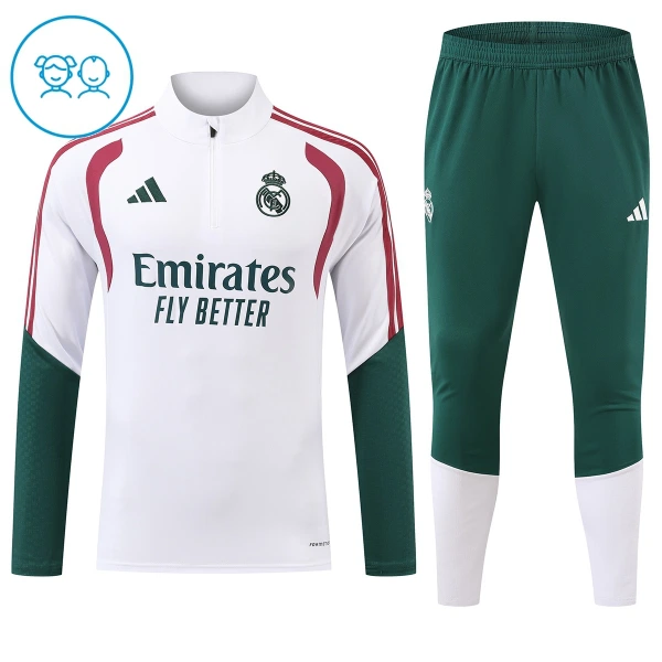 Real Madrid Trænings sweatshirt sæt Børn 26/27 Hvid Real Madrid Trænings sweatshirt sæt Børn 26/27 Hvid