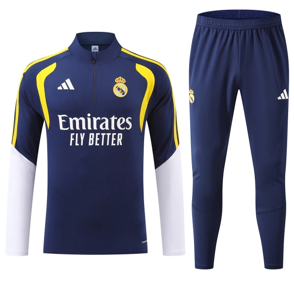 Real Madrid Trænings sweatshirt sæt Herre 26/27 Blå Real Madrid Trænings sweatshirt sæt Herre 26/27 Blå