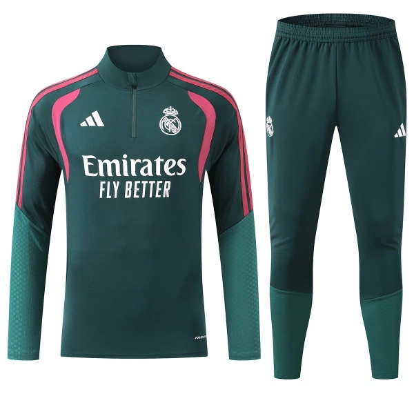 Real Madrid Trænings sweatshirt sæt Herre 26/27 Grøn Real Madrid Trænings sweatshirt sæt Herre 26/27 Grøn