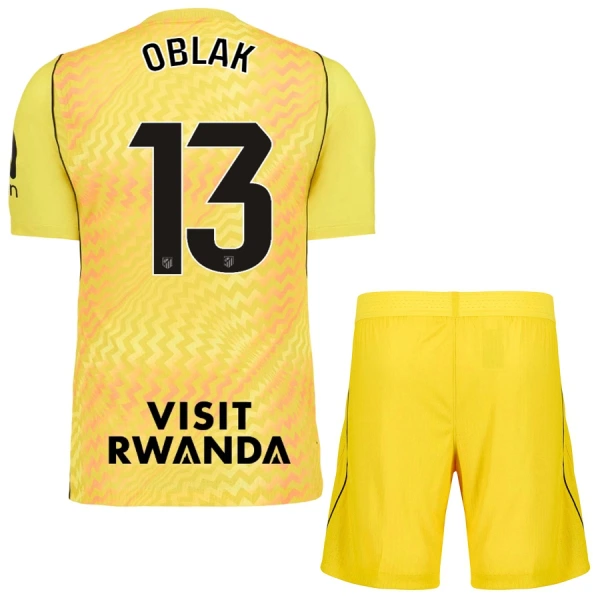 Atlético Madrid Oblak 13 Målmandstrøje Børn 26/27 Gul