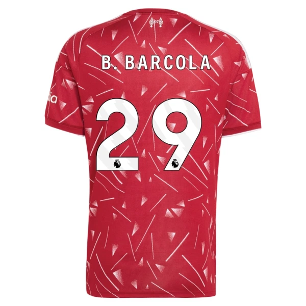 Liverpool B. Barcola 29 Fodboldtrøje Herre Hjemmebane 26/27 Liverpool B. Barcola 29 Fodboldtrøje Herre Hjemmebane 26/27